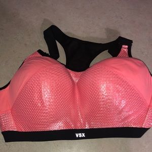 Victoria Secret X sports bra 38D pink and black